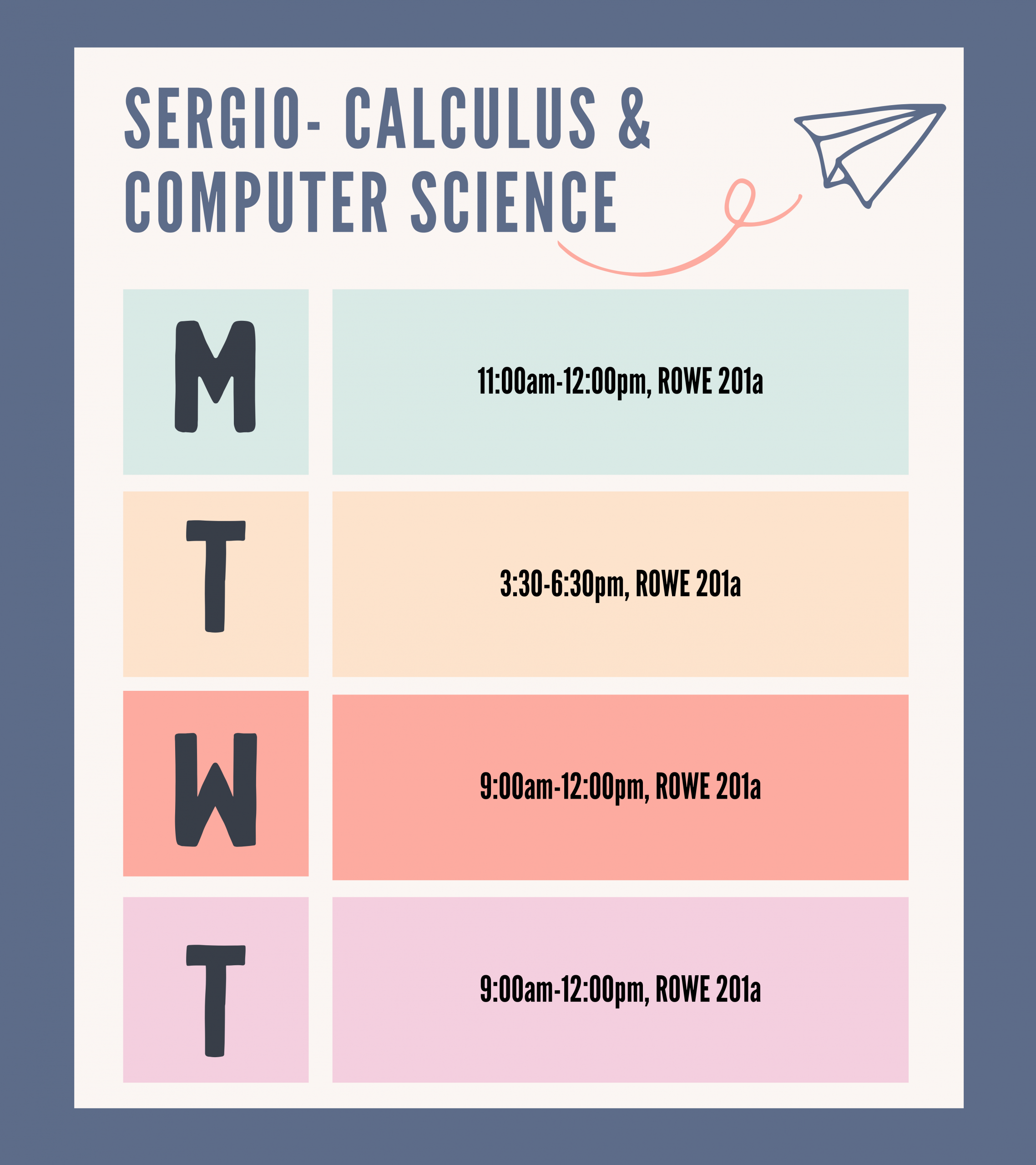 Sergio Schedule