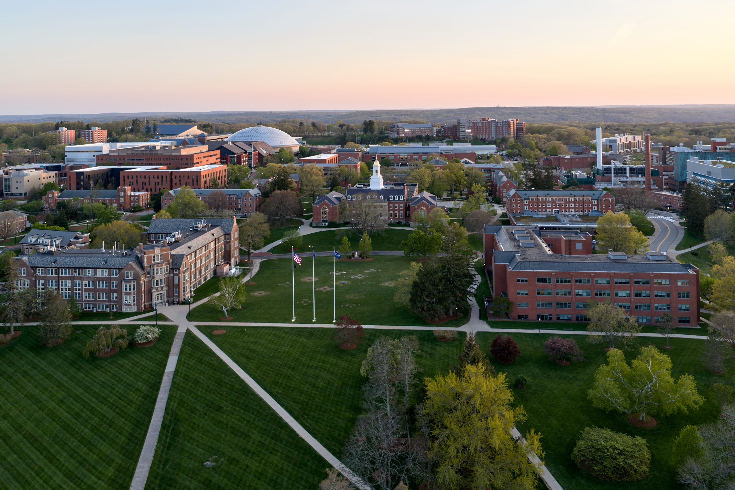 Aerial View of UConn's Storrs campus